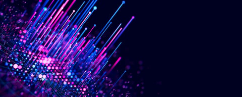 Big Data complex graph. Quantum computing universe. Cyber space of AI technology.